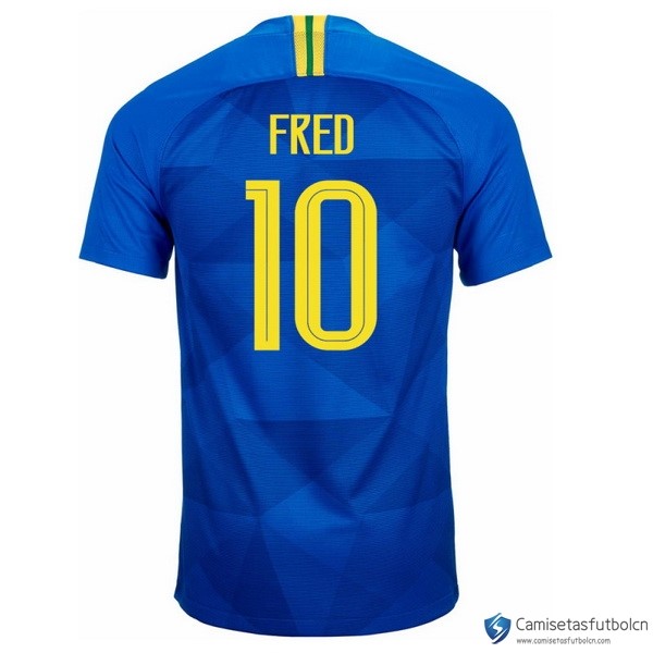 Camiseta Seleccion Brasil Segunda equipo Fred 2018 Azul